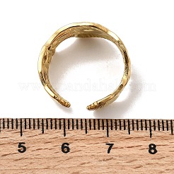 女性用304ステンレススチールオープンカフリング  シェル形状  イオンプレーティング（ip）  16KGP本金メッキ  12.5mm  内径：18mm&nbsp;RJEW-K313-15G