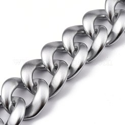 Handmade Spray Painted CCB Plastic Curb Chains&nbsp;AJEW-JB00737