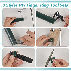 8種類のDIY指輪ツールセット  ステンレス鋼色&nbsp;TOOL-UN0001-72