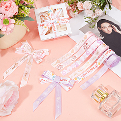 6 Rolls 6 Styles Polyester Ribbons&nbsp;SRIB-PH0001-60