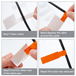 20 Sheets 10 Colors PVC Self-Adhesive Identification Cable Label Pasters&nbsp;DIY-CP0007-31