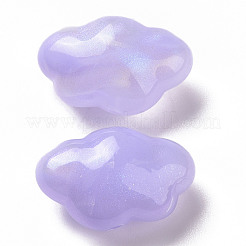 不透明なアクリルビーズ  キラキラビーズ  雲  ライラック  16.5x26x13mm  穴：2mm  約150個/500g&nbsp;OACR-E014-17B