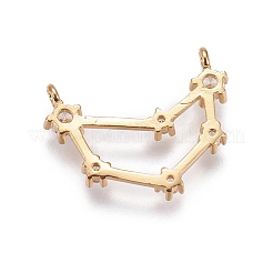 Brass Micro Pave Cubic Zirconia Pendants&nbsp;X-ZIRC-F099-20G-03
