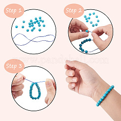 8 Strands 8 Colors Synthetic Turquoise Beads Strands&nbsp;TURQ-KS0001-02