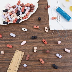 80Pcs 8 Colors 1-Hole Plastic Buttons&nbsp;DIY-GF0011-44