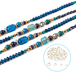 20Pcs 4 Style Round S925 Sterling Silver Beads&nbsp;STER-GO0001-20