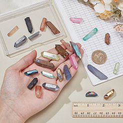 26Pcs 13 Colors Electroplated Natural Quartz Crystal Beads&nbsp;G-NB0005-91
