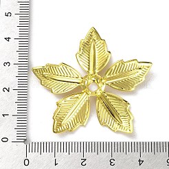 鉄のビーズ  花  ゴールドカラー  43.5x43.5x2.5mm  穴：3mm&nbsp;IFIN-C060-12G