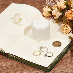 Velvet Cover Plastic Couple Ring Box&nbsp;VBOX-WH20001-02A