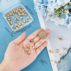 30Pcs Ion Plating(IP) 304 Stainless Steel Stud Earring Findings&nbsp;STAS-BBC0008-87