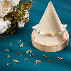 24Pcs 2 Styles Brass Fold Over Clasps&nbsp;KK-UN0003-11G