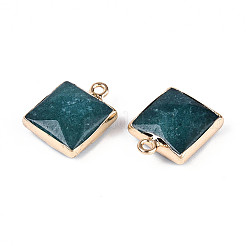 Dyed Natural White Jade Faceted Pendants&nbsp;G-T139-95I