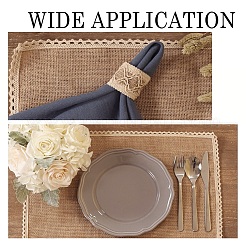Braided Jute and Lace Non-Slip Insulation Pad&nbsp;LS-AJEW-WH0066-01