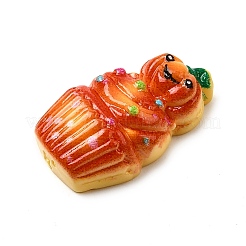 ハロウィンのテーマ不透明樹脂カボション  ダークオレンジ  カボチャ  22x13.5x7.5mm&nbsp;LS-RESI-Z039-01F