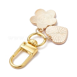 花と虹の合金エナメルペンダント装飾  バッグ飾り用の回転留め具チャーム  ミックスカラー  57~60mm  5個/セット&nbsp;HJEW-JM02606