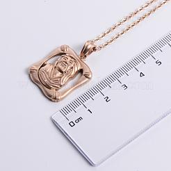 Vintage Punk Religious Jesus Stainless Steel Pendant Necklaces for Men Women&nbsp;UE8533