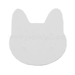 紙のピアスディスプレイカード  大理石の模様の猫  シャンパンイエロー  3.55x3.5x0.05cm  穴：2mm  約100個/セット&nbsp;CDIS-WH0006-04D