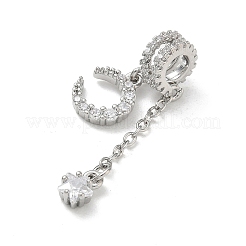Brass Micro Pave Clear Cubic Zirconia Pendants&nbsp;LS-CU-CBA9FFD-02C