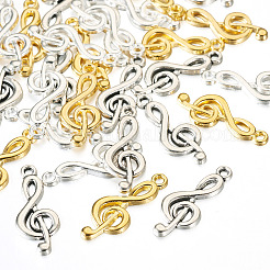 30Pcs 3 Colors Tibetan Style Treble Clef Pendants&nbsp;TIBEP-TA0001-42