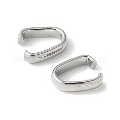 304ステンレススチールクイックリンクコネクター  オーバル  ステンレス鋼色  7.5x6x2mm  内径：4mm&nbsp;STAS-K194-36P-04