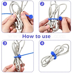 30Pcs Flower Shape Silicone Cable Zip Ties&nbsp;AJEW-YW0002-05
