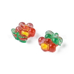 半透明の樹脂カボション  花  ミックスカラー  9x7.5x3mm&nbsp;RESI-E039-20