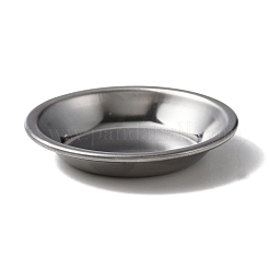 ステンレス鋼パレット  ペイントトレイプレート  塗装用品  フラットラウンド  ステンレス鋼色  4.9x0.8cm  6個/袋&nbsp;FIND-WH0125-46P
