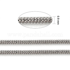 Tarnish Resistant 304 Stainless Steel Round Snake Chains&nbsp;CHS-K001-06
