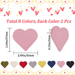 16Pcs 8 Colors PU Leather Bookmarks&nbsp;AJEW-GF0007-08
