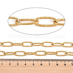 304ステンレススチールテクスチャアズキチェーン  溶接されていない  スプールで  イオンプレーティング（ip）  18KGP本金メッキ  16.5x7x2mm&nbsp;CHS-K017-01G-A