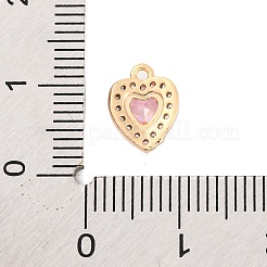 Brass Micro Pave Cubic Zirconia Charms&nbsp;KK-Z066-05G-01