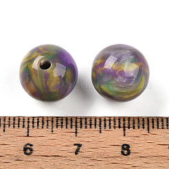 樹脂ビーズ  ラウンド  ツートン  アザミ  12mm  穴：2mm&nbsp;X1-RESI-YW0004-28C-07