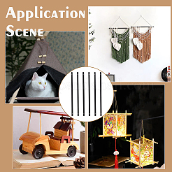 DIY Craft Wood Round Sticks with Double-hole&nbsp;DIY-WH0622-524B