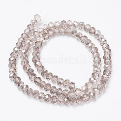 Electroplate Transparent Glass Beads Strands&nbsp;EGLA-A034-T4mm-E09