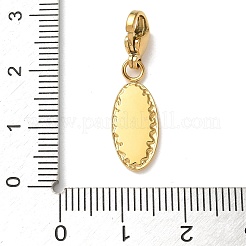 Oval with Snake Pattern 304 Stainless Steel Pendant Decorations&nbsp;STAS-G352-25G