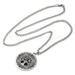 201 Stainless Steel Pendant Necklaces&nbsp;NJEW-C066-01P