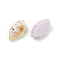オペーク樹脂カボション  ランダムな色  クロワッサン  16x9x8mm&nbsp;RESI-K043-10C