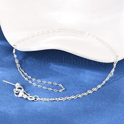 1.5MM Adjustable Slider Brass Dapped Chain Necklaces for Men Women&nbsp;NJEW-L012-10S
