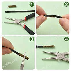 200Pcs 4 Colors Column Alloy Shoelace Buckle Connectors&nbsp;FIND-SP0004-68A