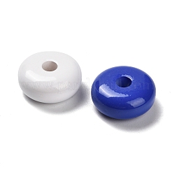 スプレー塗装された不透明なアクリルビーズ  ロンデル  ミックスカラー  16x7mm  穴：3.5mm&nbsp;OACR-P030-06A-M