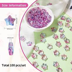 100Pcs Gradient Color Handmade Lampwork Beads&nbsp;DIY-SZ0010-51F