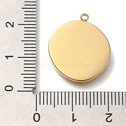 イオンプレーティング（IP）304ステンレスペンダント  太陽と星のチャーム付きフラットラウンド  18KGP本金メッキ  20.5x18x2.3mm  穴：1.2mm&nbsp;STAS-P371-100G