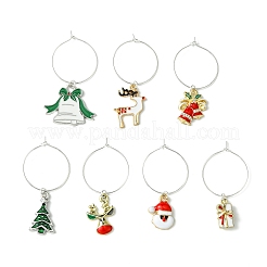 Alloy Enamel Wine Glass Charms&nbsp;AJEW-JO00155