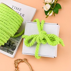 3プライマクラメコットンコード  ツイストコットンロープ  壁掛け用  植物ハンガー  工芸品や結婚式の装飾  芝生の緑  12mm  約21.87~24.05ヤード（20~22m）/ロール&nbsp;OCOR-L039-F21