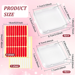 20Pcs Transparent Plastic Nail Art Tool Storage Box&nbsp;CON-BC0007-03C