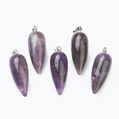 Natural & Synthetic Gemstone Pointed Pendants&nbsp;G-F705-01P