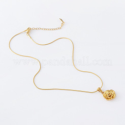 3Pcs Elegant Stainless Steel Rose Pendant Necklaces for Women&nbsp;QZ9315