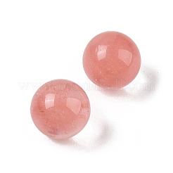 Cherry Quartz Glass No Hole Sphere Beads&nbsp;G-K353-04A-21