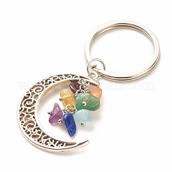 Mixed Mixed Stone and Tibetan Style Alloy Keychain&nbsp;KEYC-JKC00322