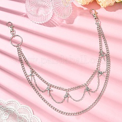 5Pcs 5 Styles Punk Style Moon Zinc Alloy Chain Belts Sets&nbsp;AJEW-CJ0001-63